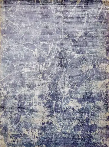 Ковёр Mono 15911 — синий и белый, абстрактный рисунок