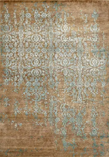 Ковёр Bliss 15915 — коричневый и голубой, абстрактный рисунок