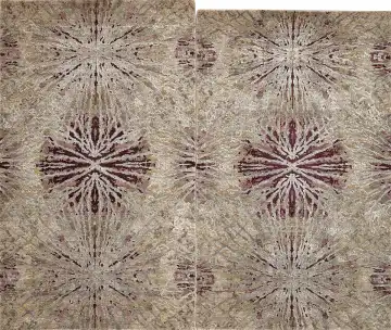 Ковёр Dazzle 15925 — бежевый и бордовый, геометрический рисунок
