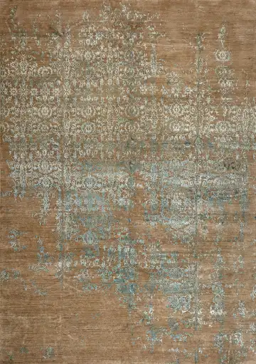 Ковёр Bliss 15930 — коричневый и голубой, абстрактный рисунок