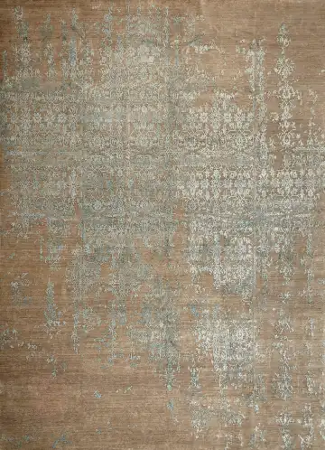 Ковёр Bliss 15931 — коричневый и голубой, абстрактный рисунок