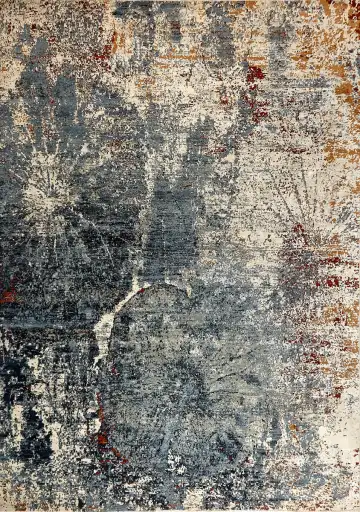 Ковёр Dazzle 15977 — голубой и кремовый, растительный рисунок