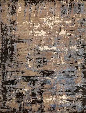 Ковёр Dazzle 15979 — золотистый и серый, абстрактный рисунок