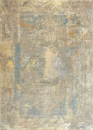 Ковёр Dazzle 15981 — кремовый и голубой, абстрактный рисунок