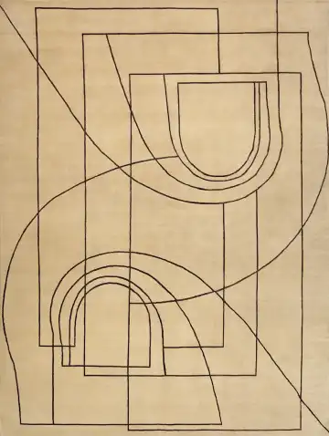 Ковёр Shape 15984 — бежевый и серый, абстрактный рисунок