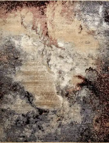 Ковёр Dazzle 16099 — кремовый и бордовый, абстрактный рисунок