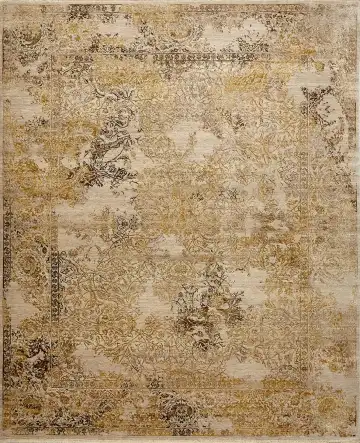 Ковёр Illusion 16102 — кремовый и коричневый, восточный орнамент