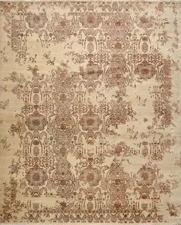 Ковёр Pearl 16138 — коричневый и красный, с медальоном