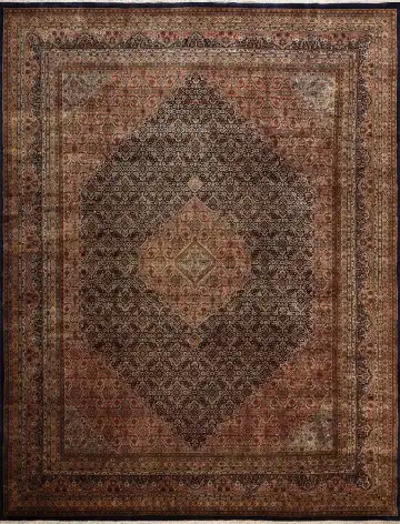 Ковёр Агра 16143 — красный и коричневый, с медальоном