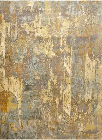 Ковёр Dazzle 16146 — серый и жёлтый, абстрактный рисунок