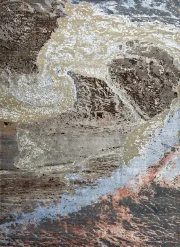 Ковёр Dazzle 16173 — белый и серый, абстрактный рисунок