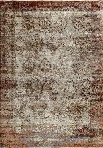 Ковёр Bliss 16181 — бордовый и бежевый, винтажный рисунок