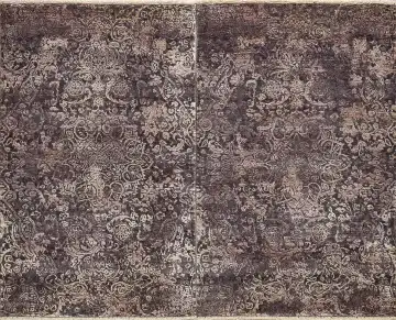 Ковёр Bliss 16189 — коричневый и белый, растительный рисунок
