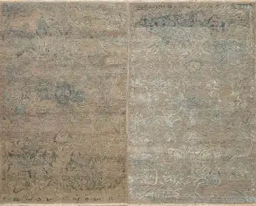 Ковёр Bliss 16191 — кремовый и синий, абстрактный рисунок