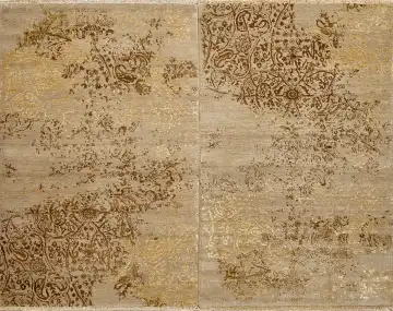 Ковёр Illusion 16206 — бежевый и золотистый, винтажный рисунок
