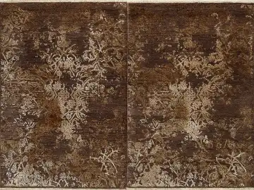 Ковёр Illusion 16208 — коричневый и кремовый, винтажный рисунок