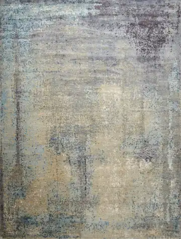 Ковёр Dazzle 16255 — синий и серый, абстрактный рисунок