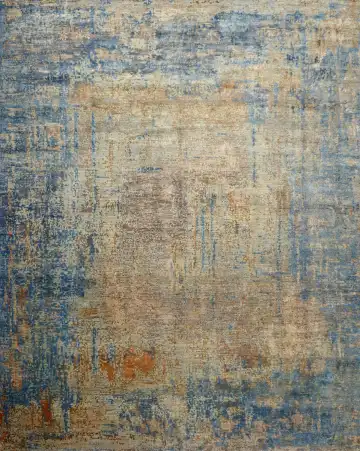 Ковёр Dazzle 16257 — синий и кремовый, восточный орнамент
