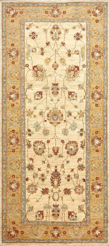 Ковёр Чуби 16284 — кремовый и красный, растительный рисунок