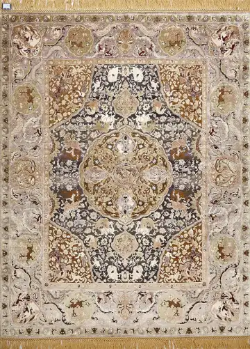 Ковёр Rug Star by J.Dahlmanns 16327 — бежевый и синий, с медальоном