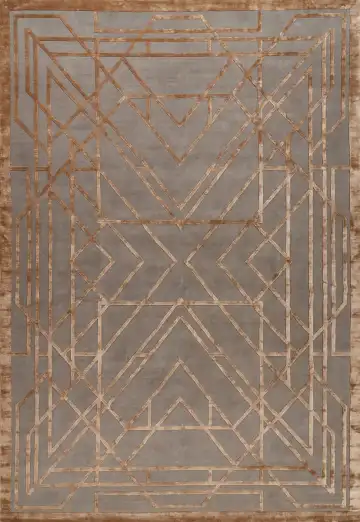 Ковёр Shape 16347 — коричневый и кремовый, геометрический рисунок