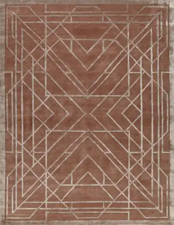 Ковёр Shape 16348 — коричневый и кремовый, геометрический рисунок