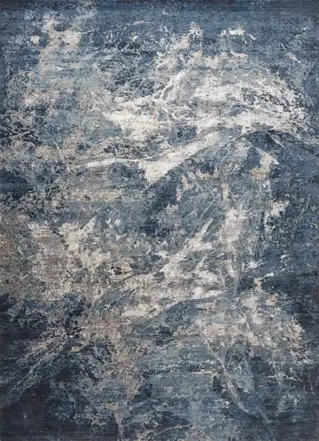 Ковёр Dazzle 16358 — синий и серый, винтажный рисунок