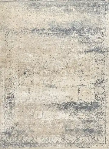 Ковёр Bliss 16383 — кремовый и синий, винтажный рисунок