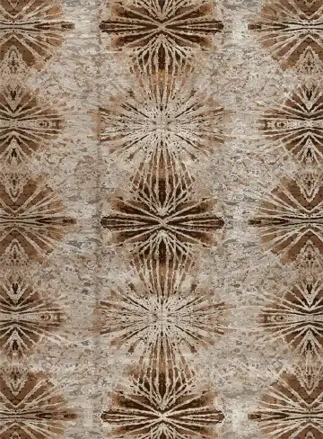 Ковёр Dazzle 16394 — кремовый и коричневый, с медальоном