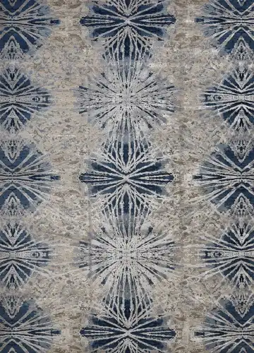 Ковёр Dazzle 16405 — бежевый и синий, восточный орнамент