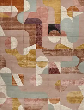 Ковёр Shape 16411 — бежевый и коричневый, абстрактный рисунок