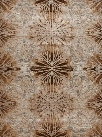 Ковёр Dazzle 16423 — бежевый и коричневый, восточный орнамент