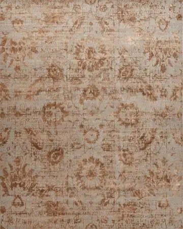 Ковёр Bliss 16434 — кремовый и коричневый, растительный рисунок