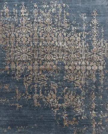 Ковёр Bliss 16436 — синий и коричневый, винтажный рисунок
