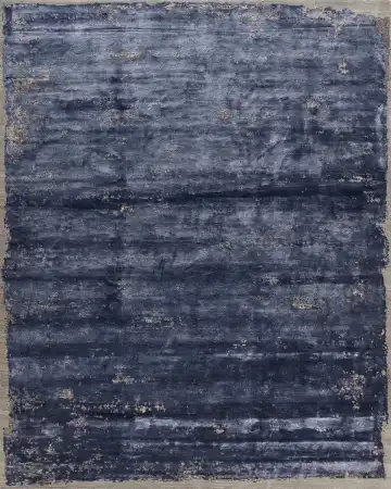 Ковёр Dazzle 16445 — синий и золотистый, в полоску