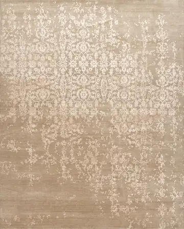 Ковёр Bliss 16448 — кремовый и белый, растительный рисунок