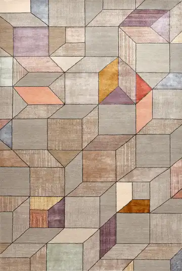 Ковёр Shape 16457 — бежевый и коричневый, абстрактный рисунок