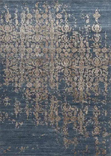 Ковёр Bliss 16459 — синий и коричневый, винтажный рисунок