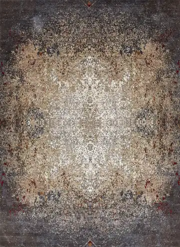 Ковёр Dazzle 16493 — коричневый и кремовый, с медальоном