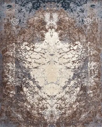 Ковёр Dazzle 16497 — коричневый и кремовый, с медальоном