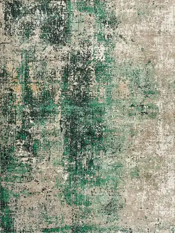 Ковёр Dazzle 16502 — кремовый и зелёный, абстрактный рисунок