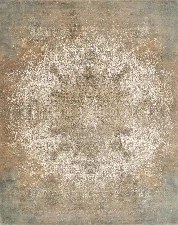 Ковёр Dazzle 16518 — коричневый и белый, абстрактный рисунок