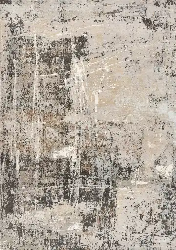 Ковёр Dazzle 16519 — кремовый и чёрный, абстрактный рисунок