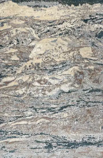 Ковёр Dazzle 16526 — кремовый и синий, в полоску