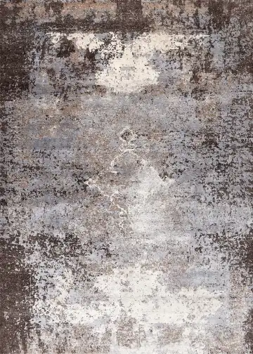 Ковёр Dazzle 16528 — коричневый и белый, абстрактный рисунок