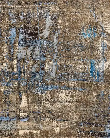 Ковёр Dazzle 16530 — коричневый и голубой, абстрактный рисунок