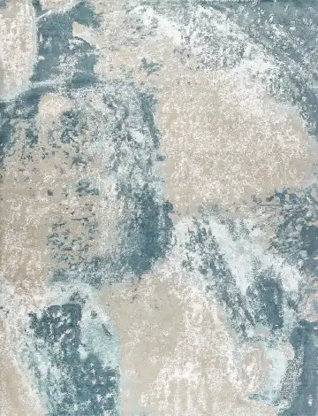 Ковёр Dazzle 16532 — кремовый и голубой, абстрактный рисунок