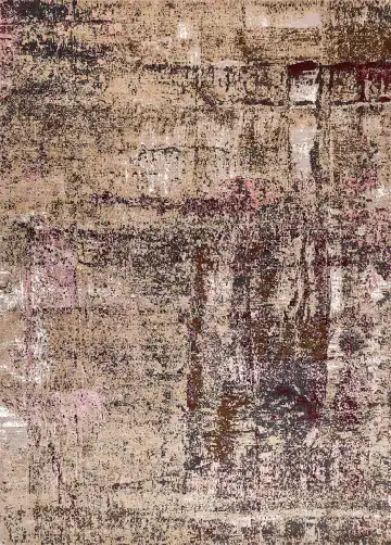 Ковёр Dazzle 16535 — кремовый и красный, абстрактный рисунок