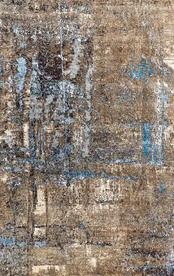 Ковёр Dazzle 16536 — коричневый и голубой, абстрактный рисунок