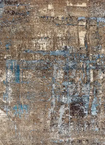 Ковёр Dazzle 16537 — коричневый и голубой, абстрактный рисунок